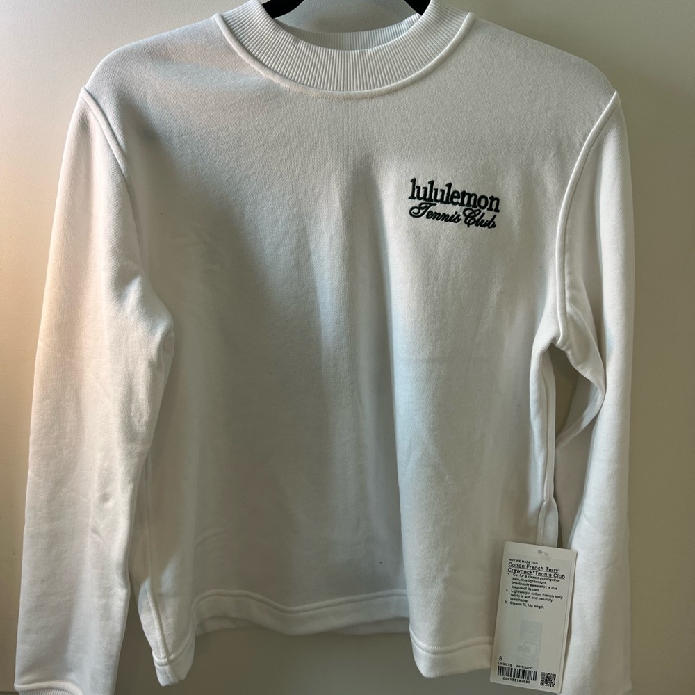 lululemon athletica cotton French cherry, crewneck, tennis club Sweatshirt